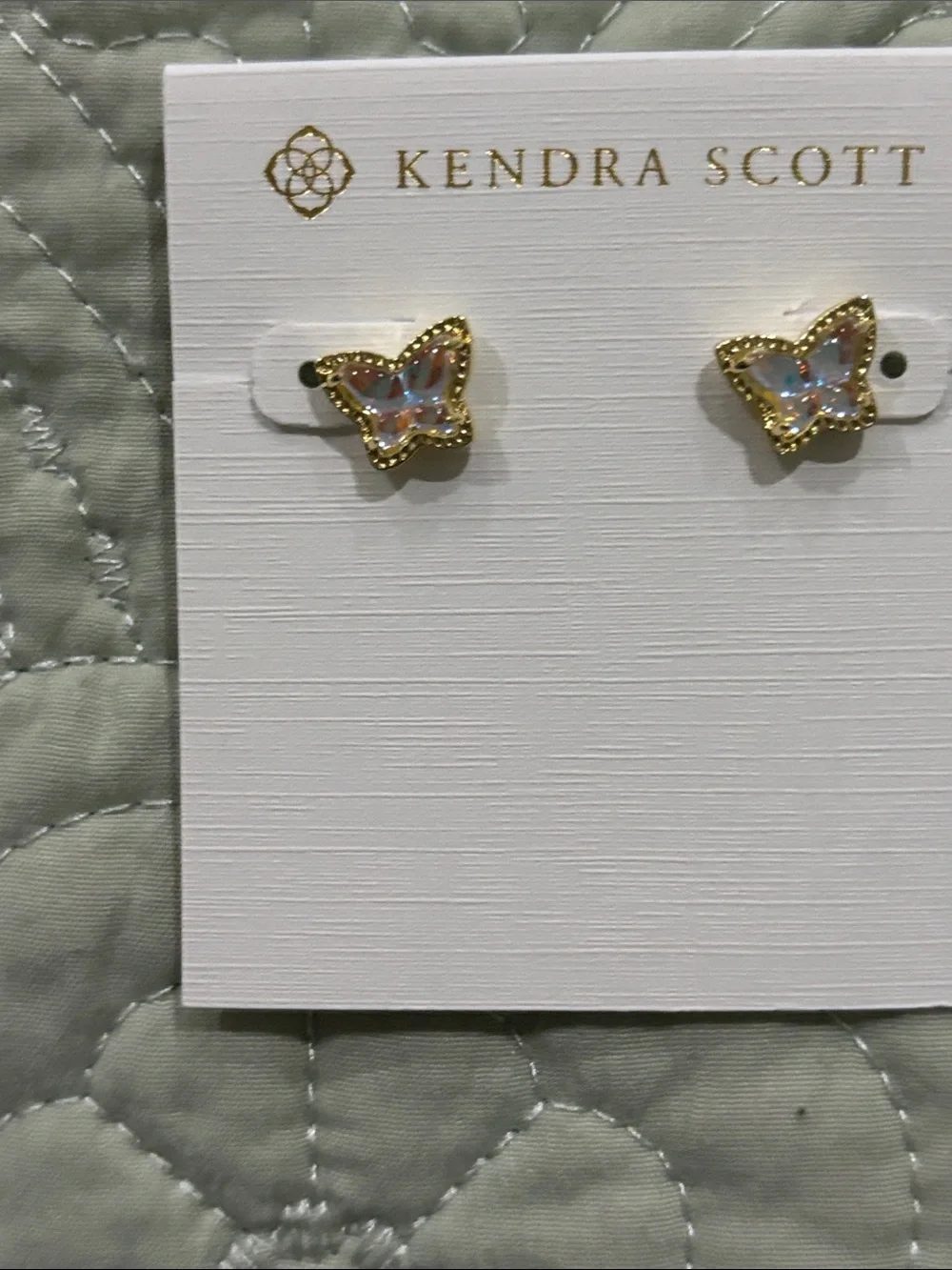 Kendra Scott Iridescent Orange Butterfly Stud Earrings